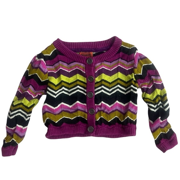 Missoni for Target Zig Zag Button Front Girl’s Cardigan Medium (18-24 months) - Picture 1 of 5